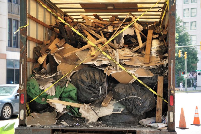 Debris Loaded onto Truck